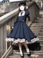 Feliz Peter Pan Collar Lolita OP with Optional Necktie & Brooch - image 1