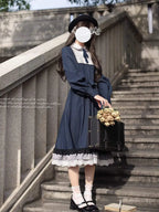 Feliz Peter Pan Collar Lolita OP with Optional Necktie & Brooch - image 5