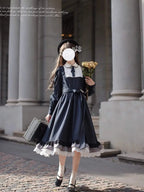 Feliz Peter Pan Collar Lolita OP with Optional Necktie & Brooch - image 7
