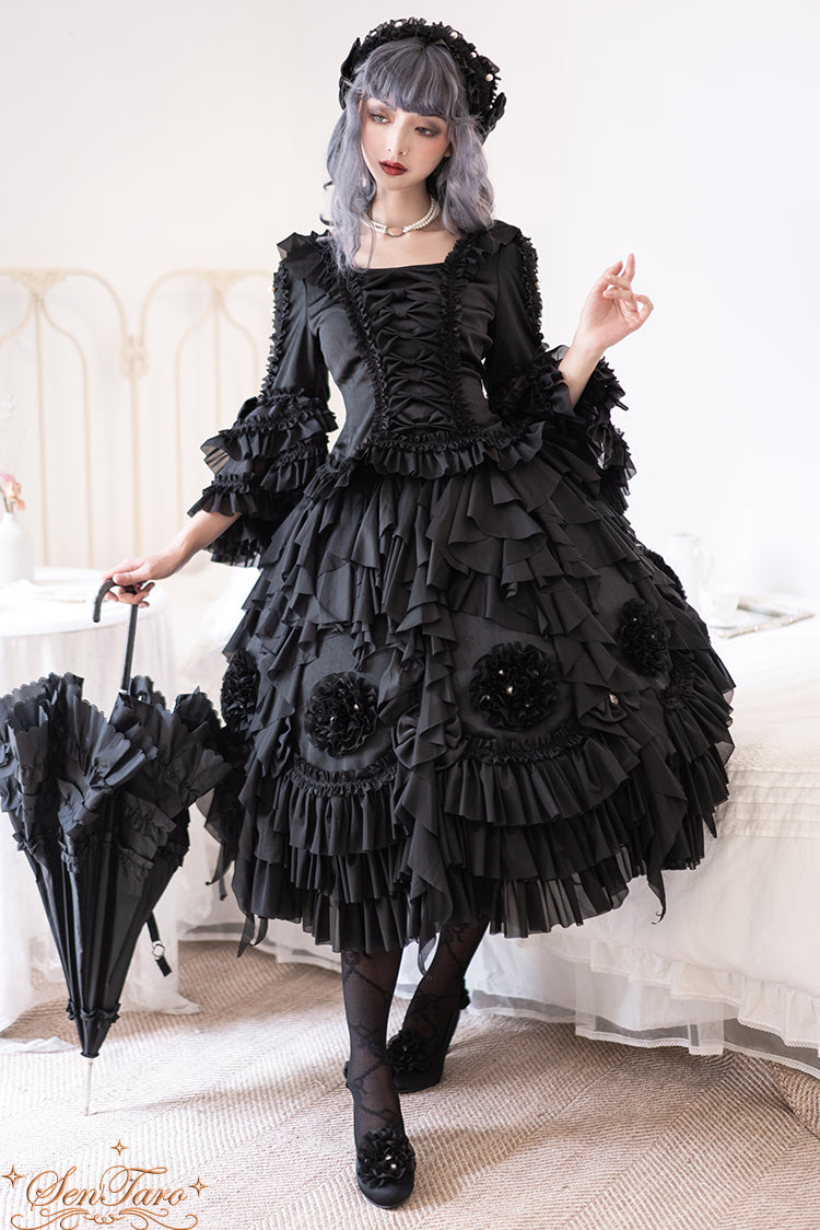 Snow Ear - Rococo Lolita OP Tea Party Dress - image 19
