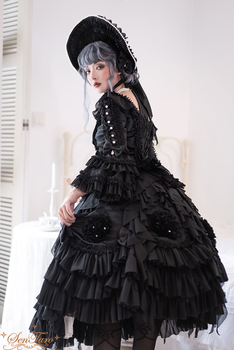 Snow Ear - Rococo Lolita OP Tea Party Dress - image 14