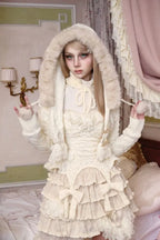 Slavic Beauty Cropped Knit Coat, Cape and Rabbit-Ear Hat Collection - image 1