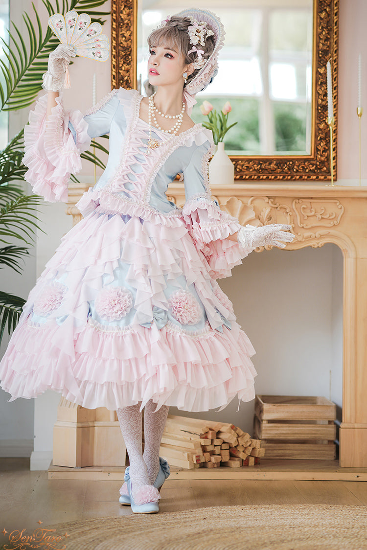 Snow Ear - Rococo Lolita OP Tea Party Dress - image 7