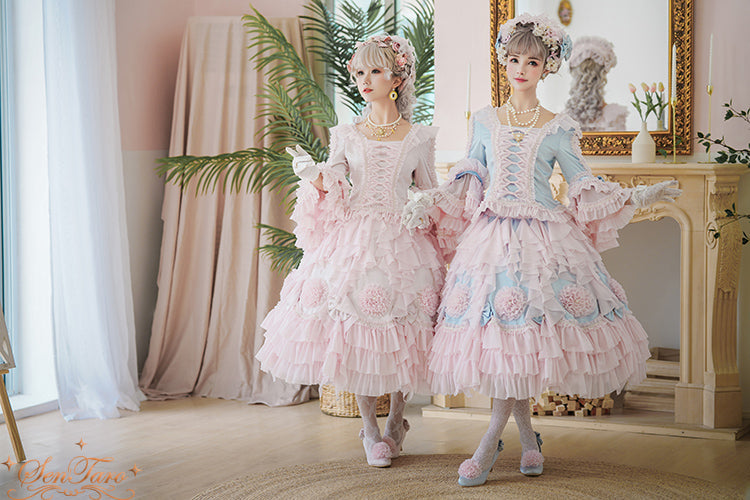 Snow Ear - Rococo Lolita OP Tea Party Dress - image 2