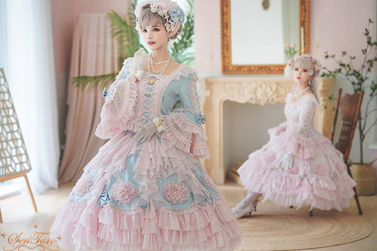Snow Ear - Rococo Lolita OP Tea Party Dress - image 1
