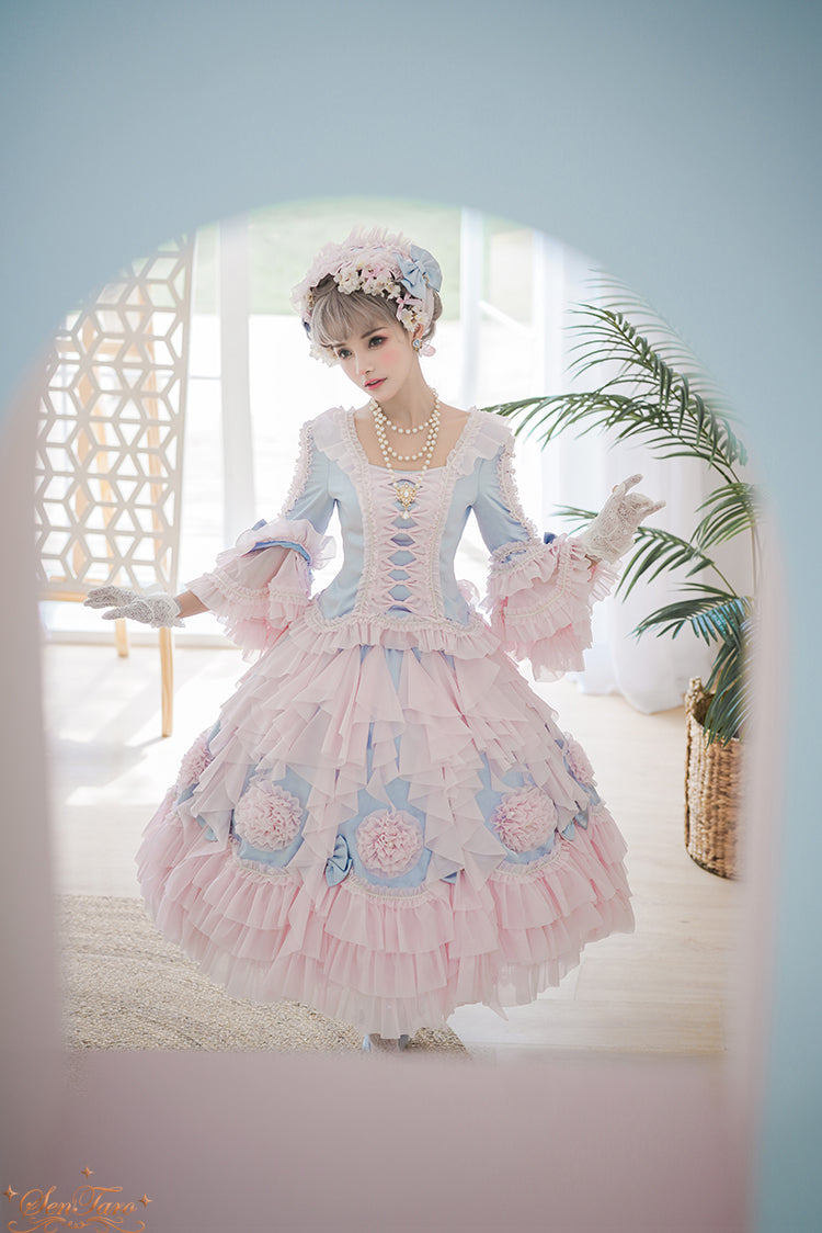 Snow Ear - Rococo Lolita OP Tea Party Dress - image 3