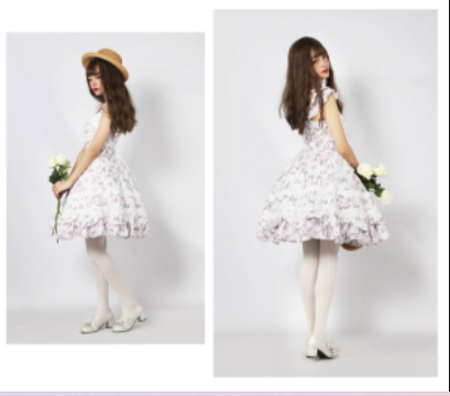 Solid Color Lolita Casual Dress Floral Dress JSK - image 6