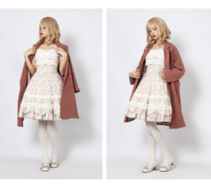 Solid Color Lolita Casual Dress Floral Dress JSK - image 15