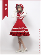 Solid Color Lolita Casual Dress Floral Dress JSK - image 2