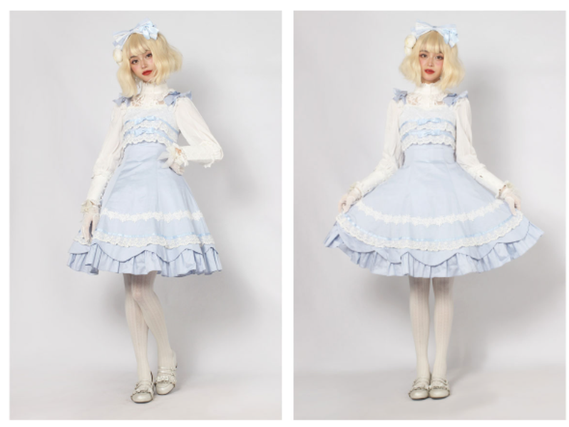 Solid Color Lolita Casual Dress Floral Dress JSK - image 8