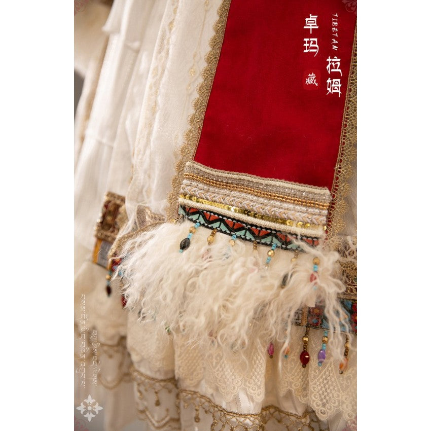 Lhamo Tibetan-Inspired Lolita OP Full Set - image 4