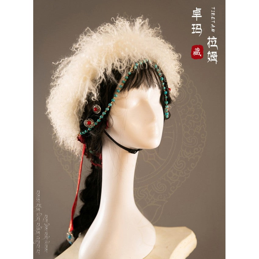 Lhamo Tibetan-Inspired Lolita OP Full Set - image 11