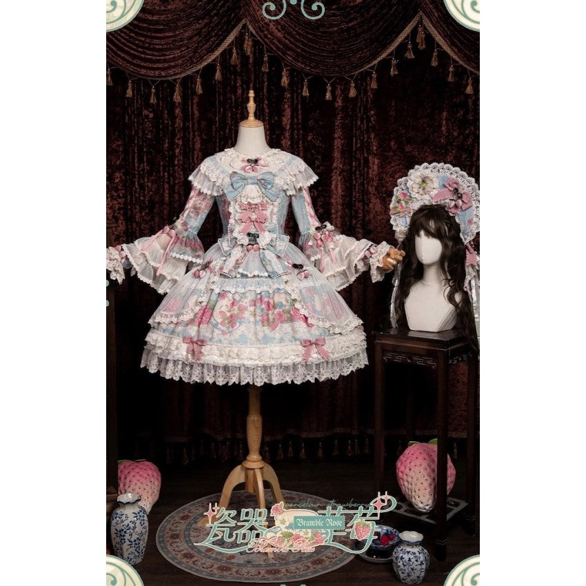 Bramble Rose Porcelain Strawberry Lolita OP Set - image 3