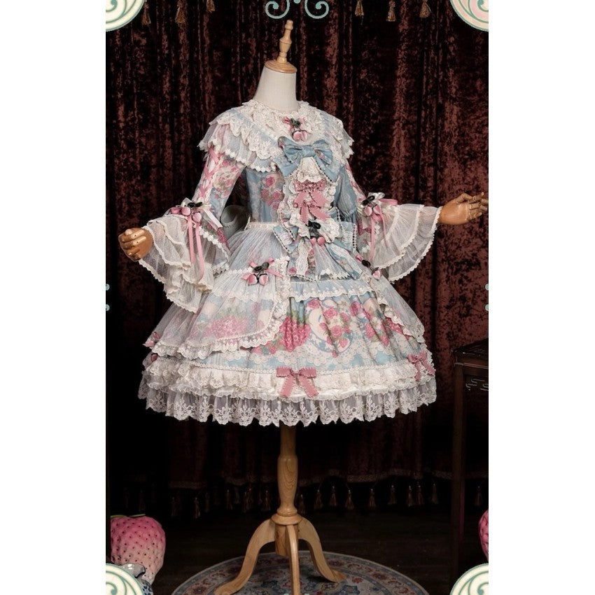 Bramble Rose Porcelain Strawberry Lolita OP Set - image 5
