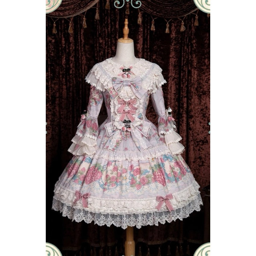 Bramble Rose Porcelain Strawberry Lolita OP Set - image 14