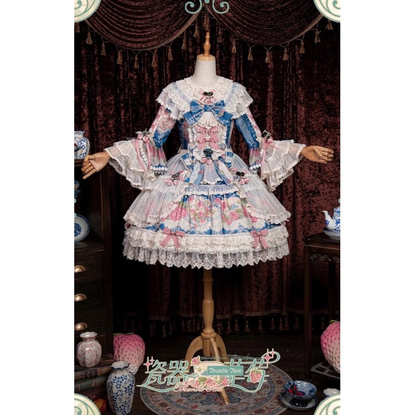 Bramble Rose Porcelain Strawberry Lolita OP Set - image 23
