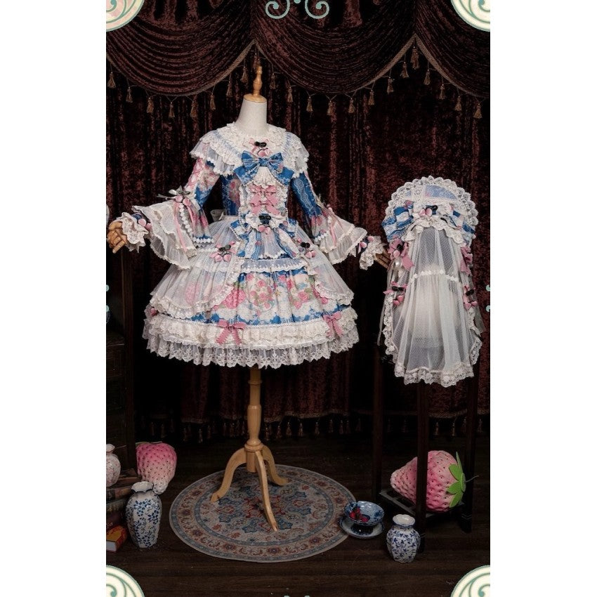 Bramble Rose Porcelain Strawberry Lolita OP Set - image 24