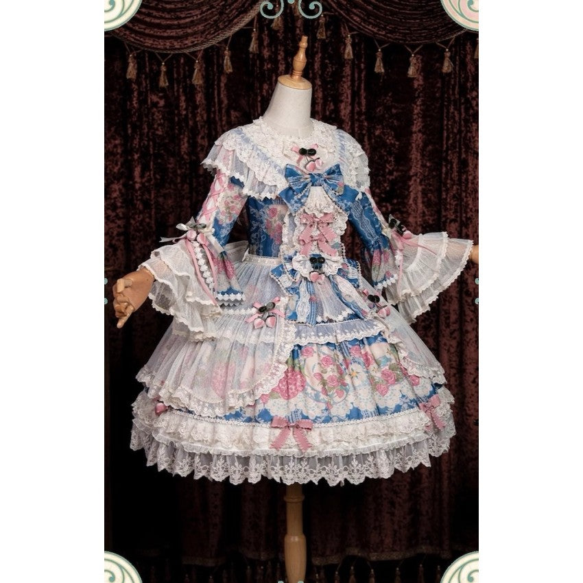 Bramble Rose Porcelain Strawberry Lolita OP Set - image 25
