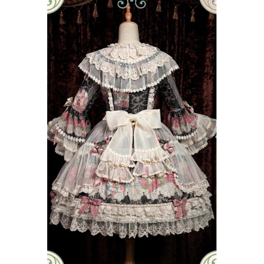 Bramble Rose Porcelain Strawberry Lolita OP Set - image 35