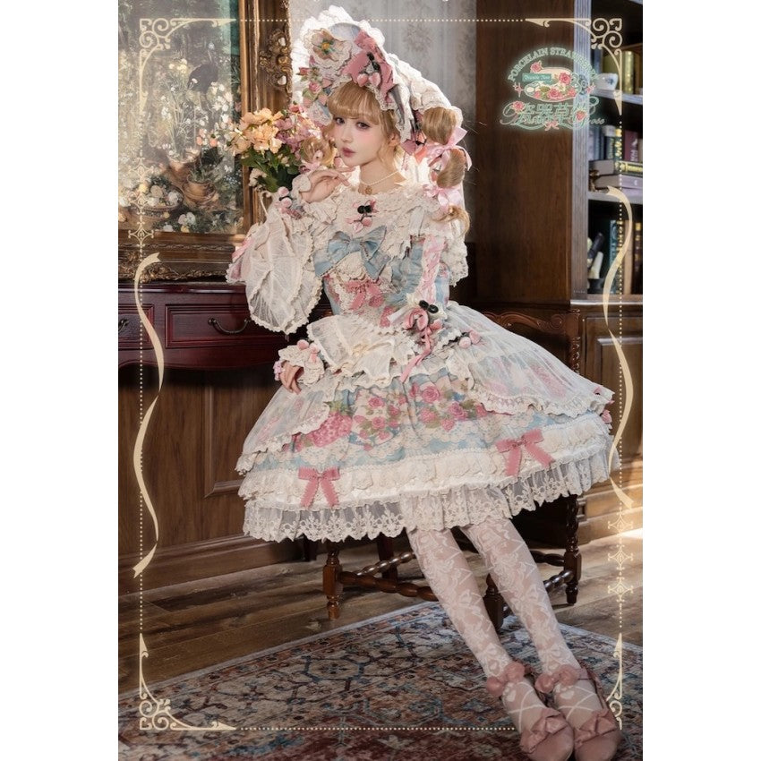 Bramble Rose Porcelain Strawberry Lolita OP Set - image 44