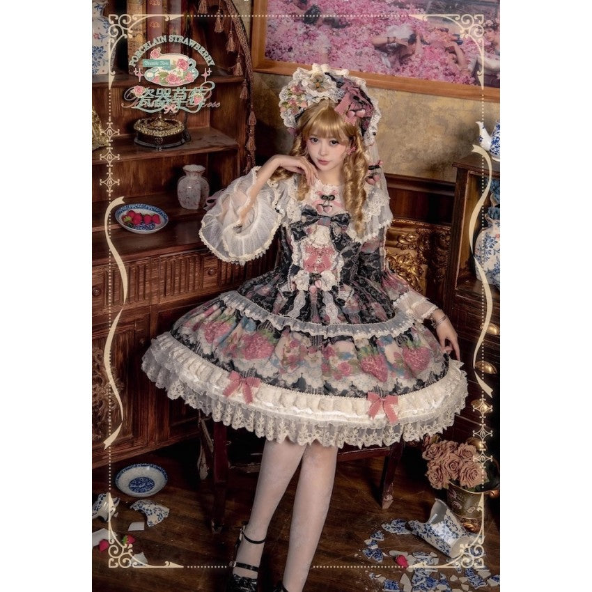 Bramble Rose Porcelain Strawberry Lolita OP Set - image 68