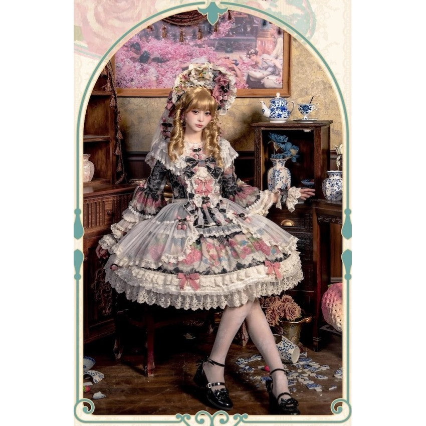 Bramble Rose Porcelain Strawberry Lolita OP Set - image 75