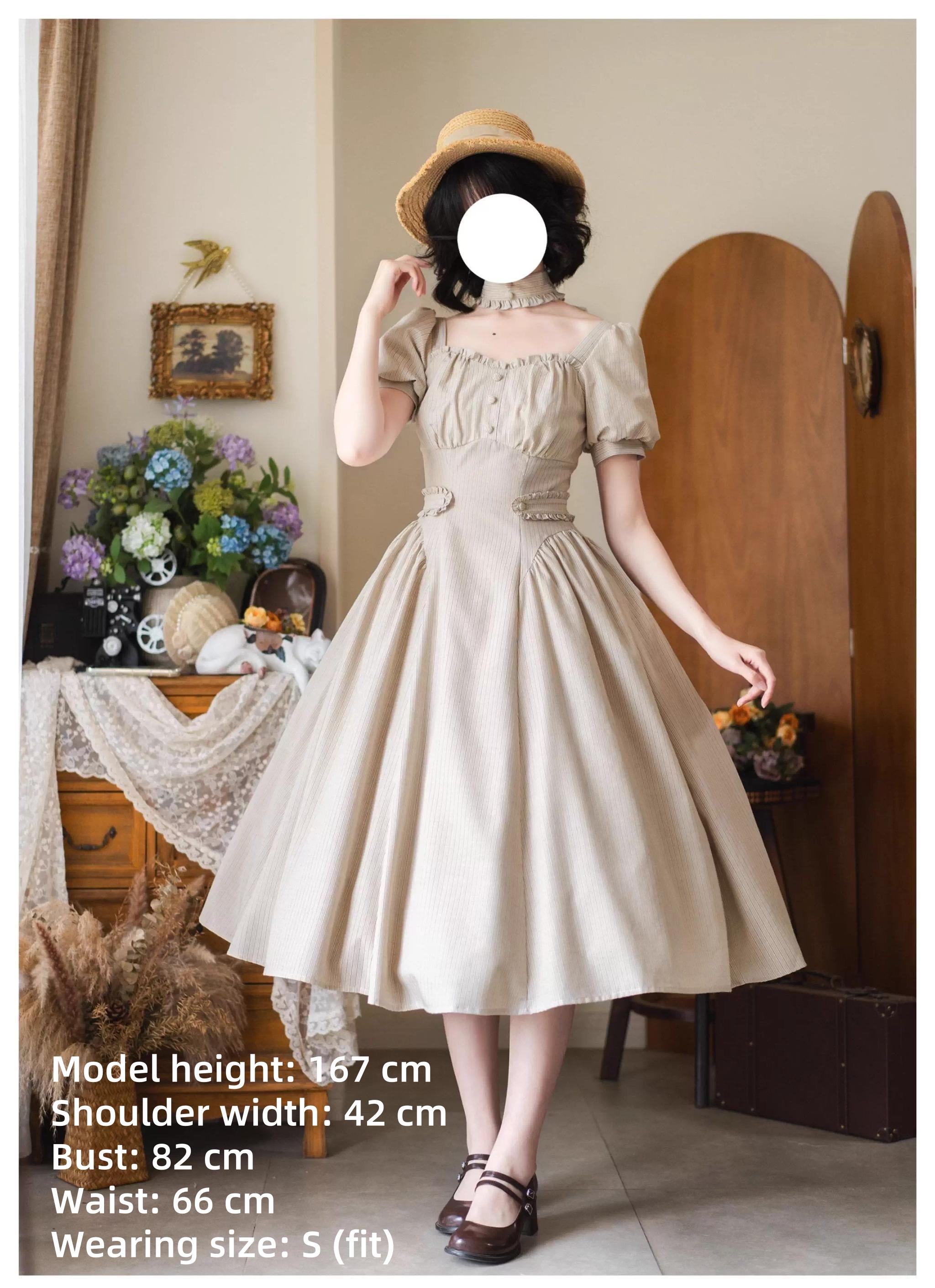 Chantilly Forest - Classic Lolita OP Dress With Square Neck & Underskirt - image 15