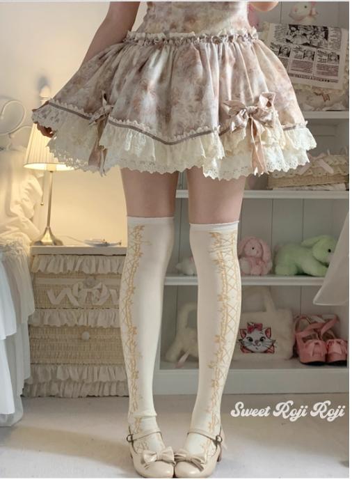Classic Lolita Socks Autumn Mid-calf Cotton Socks - image 10