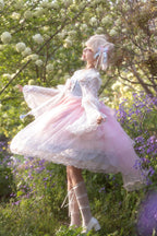 Peach Blossoms in Spring Fields - Qi Lolita JSK Dress in 3 Colors - image 10
