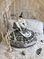 Sweet Butler - Maid Lolita Striped OP Dress, Embroidered Collar - image 7