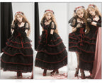 Shisan District - Wedding Lolita OP Suit with Angel Demon Wings - image 18