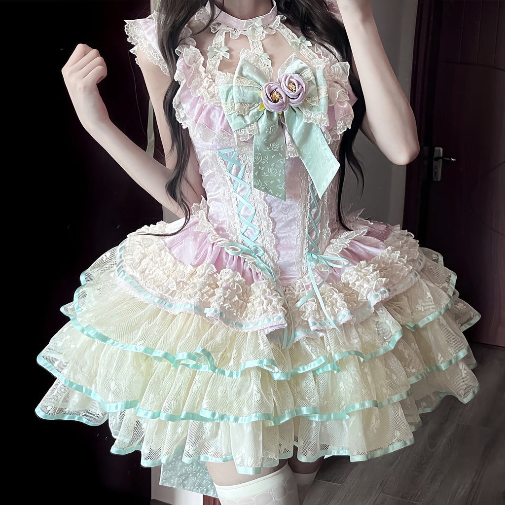 Cupid's Floral Whisper Fairycore Dress and Accessories - image 16