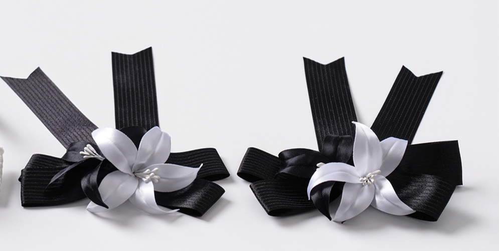 Lily Doll - Gothic Lolita Black White Contrast JSK Dress with Ruffles and Accessories - image 8
