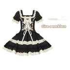 Classic Black Lolita OP Dress, Petticoat and Accessories - image 21