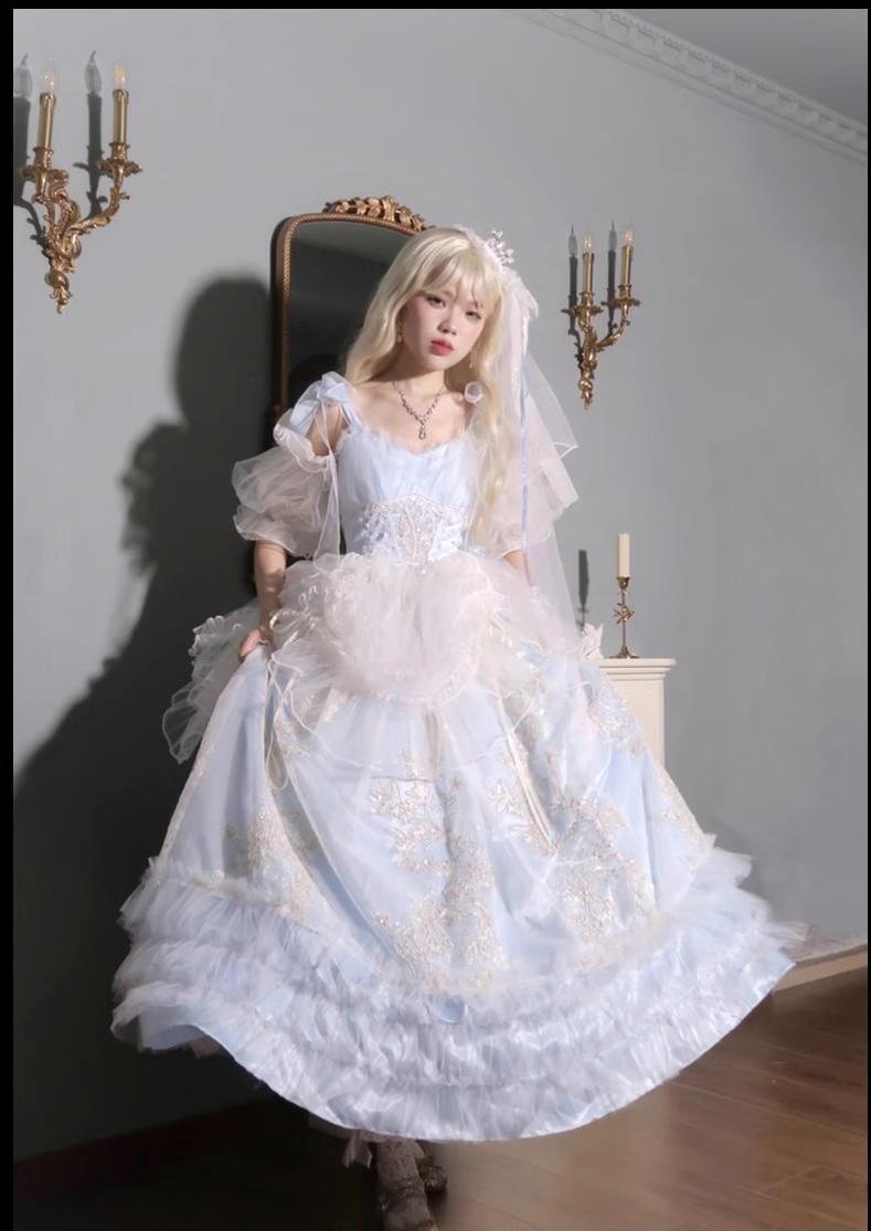 Endless Summer - Bridal Wedding Lolita JSK Open-Back Dress - image 17