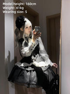 Bloodline Duke - Gothic Lolita SK Suit Spider Web Vest and Blouse - image 9