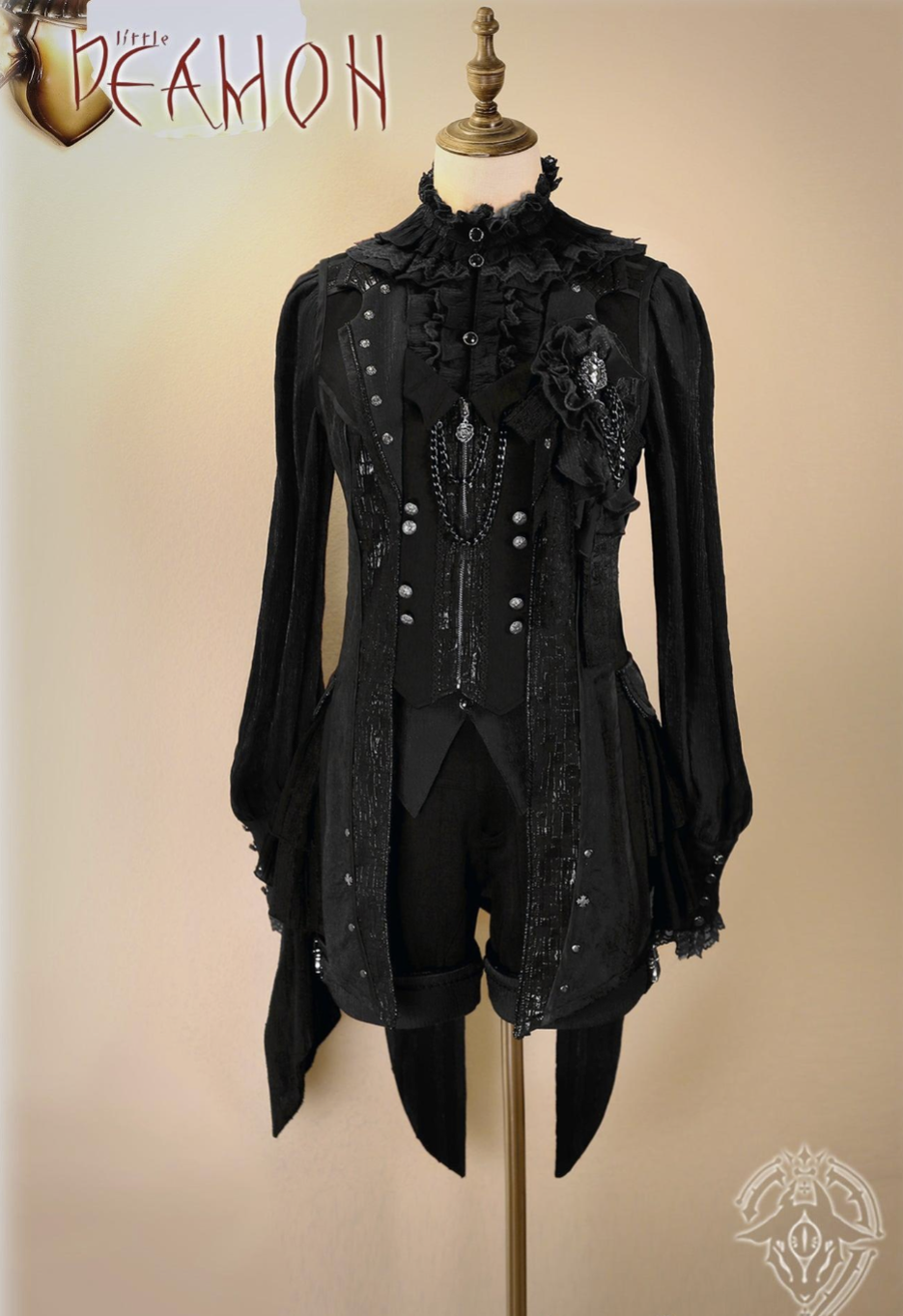 Little Devil - Ouji Lolita Long Sleeve Shirt, Ruffled Lace Collection - image 7