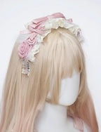 Satin Ballet Sweet Lolita Feather Bow Headdress - image 4