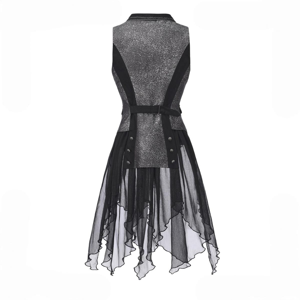 Eternal Displaced Boundary - Ouji Vest Coat with Detachable Back Trailing - image 2