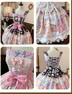 Sugar Frost Cookie - Old School Lolita Bear Dessert Printed JSK Dress and Accessories - image 7