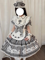 Sweet Butler - Maid Lolita Striped OP Dress, Embroidered Collar - image 24