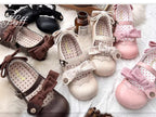 Bear Room - Sweet Lolita Shoes Double Bow Round Toe Flat Shoes - image 2