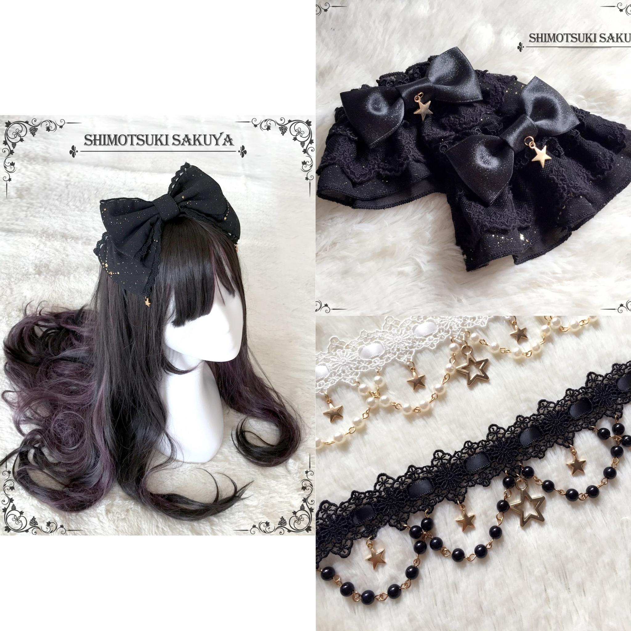 Whisper of Stars - Vintage Lolita Black OP Dress, Constellation-Themed - image 36