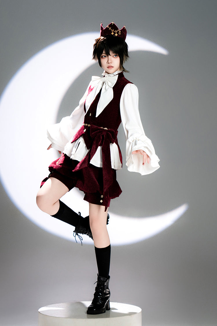 Red Rabbit Hunt Sweet Prince Ouji Lolita Vest - image 8
