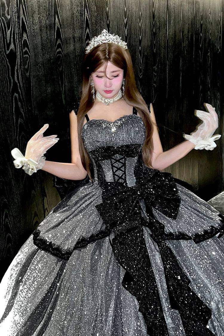 Galaxy of Fallen Tears - Glitter Sweet Lolita JSK Dress - image 11