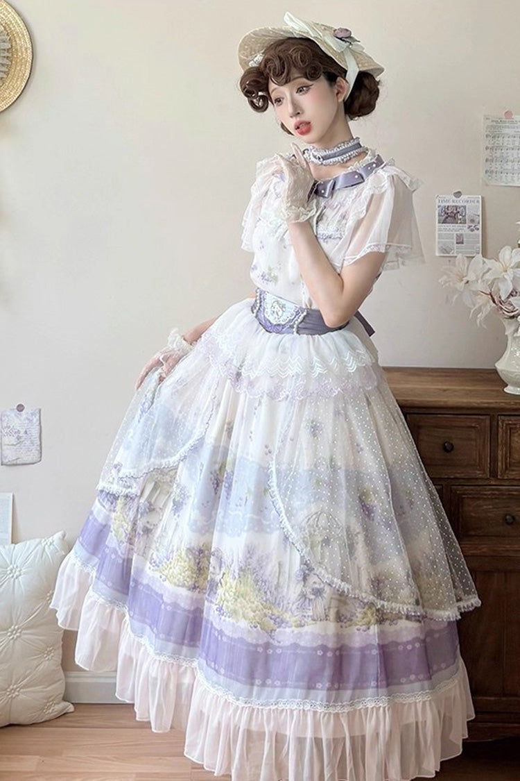 Rabbit Vine Story - Sweet Lolita Top, Skirt & Necklace Set - image 7
