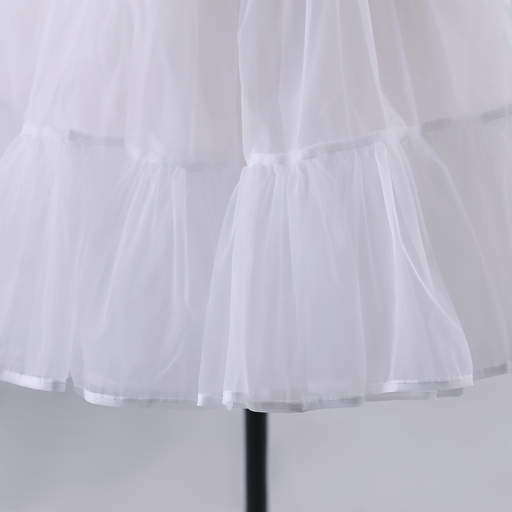 Noloria - Medium-High Volume Lolita White Puffy Petticoat, 17.7" (45 CM) - image 17
