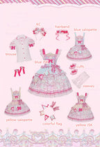 Candy Park Sweet Lolita Print Jumper Dress and Accessories - image 31