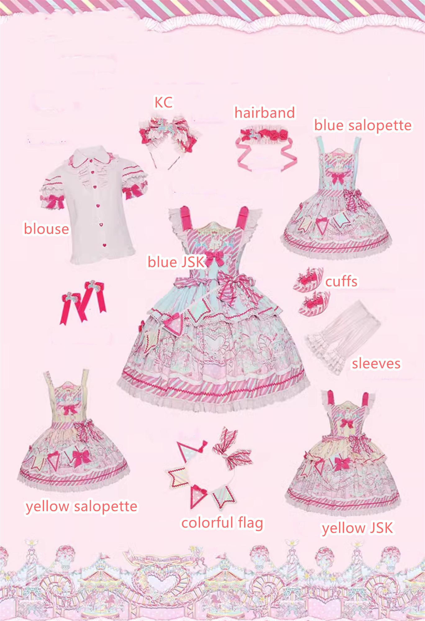 Candy Park Sweet Lolita Print Jumper Dress and Accessories - image 31