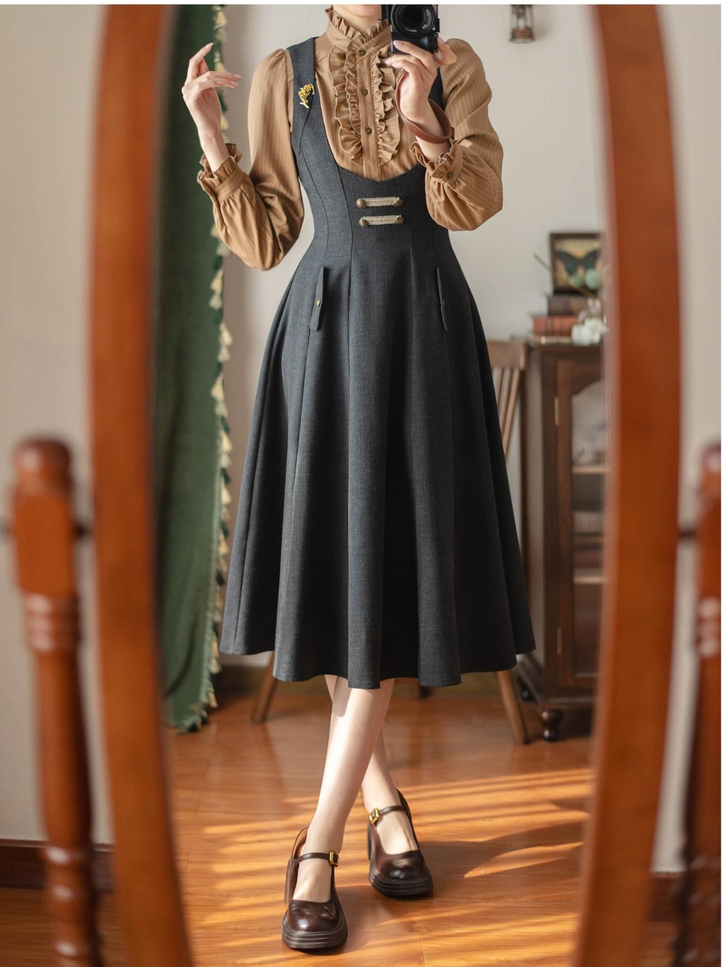 Forest Corridor - Classic Lolita Bust Supporting JSK, Waisted Shirt - image 12